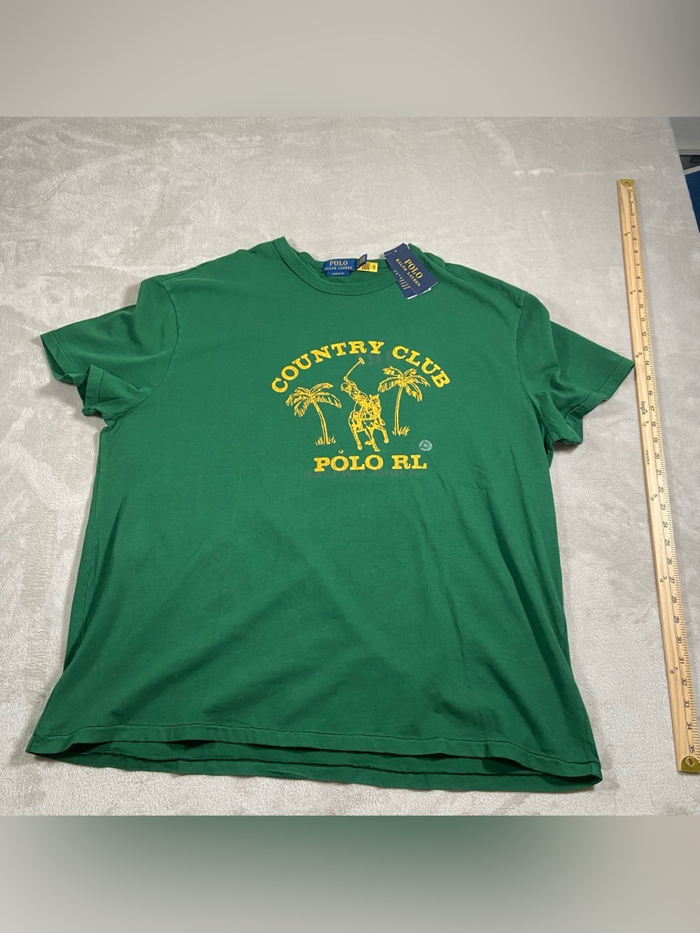 Polo Ralph Lauren Country Club Polo Green Graphic Shirt XL